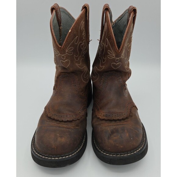 Ariat Fatbaby Sz 10 B Womens Brown Leather Western Round Toe Boots - Picture 5 of 12